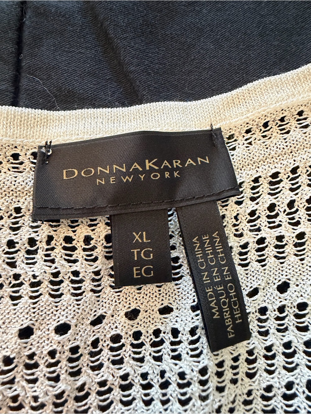 Donna Karan Cream Knit Pullover with Matching Cream Camisole - Picture 2 of 5